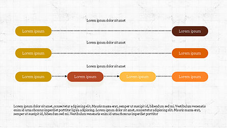 Schéma diagramme linéaire séquentiel, Diapositive 3, 04254, Schémas de procédés — PoweredTemplate.com