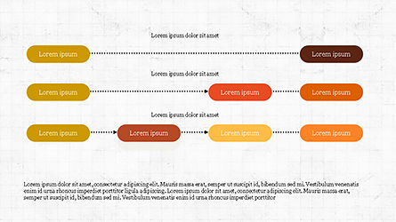 Schéma diagramme linéaire séquentiel, Diapositive 4, 04254, Schémas de procédés — PoweredTemplate.com