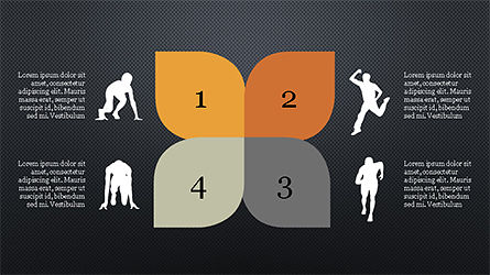 Runner silhouetten presentatiesjabloon, Dia 13, 04257, Presentatie Templates — PoweredTemplate.com