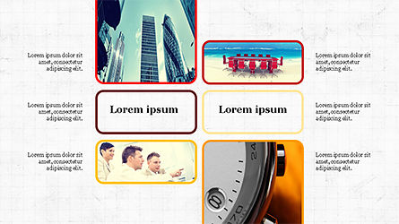 Vormen en foto's presentatie dia's, PowerPoint-sjabloon, 04271, Figuren — PoweredTemplate.com