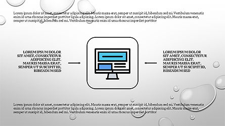Processo e opzioni con icone colorate piatte, Slide 5, 04272, icone — PoweredTemplate.com