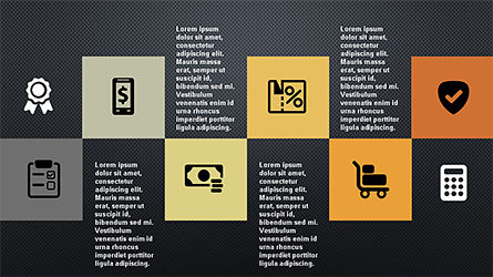 Modèle de présentation d'entreprise à formes plates, Diapositive 13, 04278, Modèles de présentations — PoweredTemplate.com