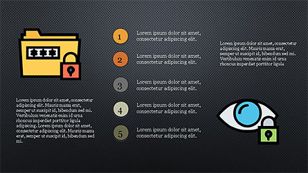 Modèle de présentation de sécurité des données, Diapositive 16, 04280, Icônes — PoweredTemplate.com