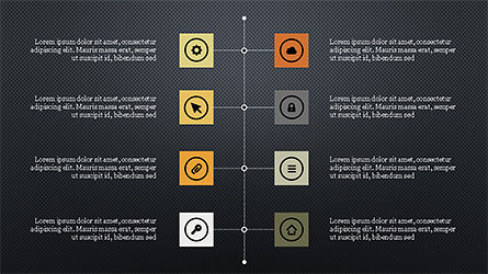 Plataforma de slides, Deslizar 9, 04283, Diagramas de Etapas — PoweredTemplate.com