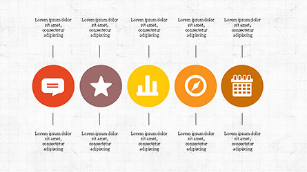 Plantilla de presentación de iconos redondos planos, Diapositiva 6, 04286, Iconos — PoweredTemplate.com
