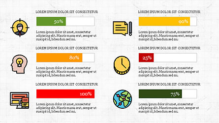 Modèle de présentation marketing coloré, Diapositive 8, 04291, Icônes — PoweredTemplate.com