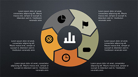 Diagramas circulares, Diapositiva 11, 04293, Diagramas de proceso — PoweredTemplate.com