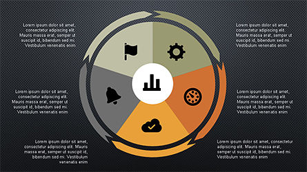 Diagramas circulares, Diapositiva 14, 04293, Diagramas de proceso — PoweredTemplate.com