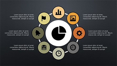 Diagramas circulares, Diapositiva 9, 04293, Diagramas de proceso — PoweredTemplate.com