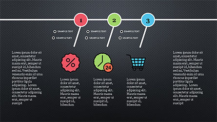 Fishbone diagram met e-commerce iconen, Dia 14, 04295, Businessmodellen — PoweredTemplate.com