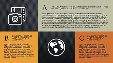Social-media-präsentationsvorlage für raster-layout, Folie 13, 04296, Icons — PoweredTemplate.com