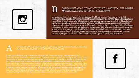 Grid Layout Social Media Presentation Template, Slide 3, 04296, Icons — PoweredTemplate.com
