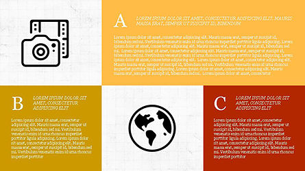 Social-media-präsentationsvorlage für raster-layout, Folie 5, 04296, Icons — PoweredTemplate.com