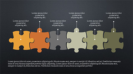 Modèle de présentation de pièces de puzzle, Diapositive 12, 04305, Schémas puzzle — PoweredTemplate.com