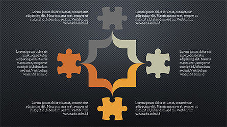 Modelo de apresentação de peças de discussão, Deslizar 14, 04305, Diagramas em Puzzle — PoweredTemplate.com