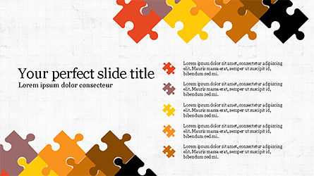Puzzle Pieces Presentation Template, Slide 5, 04305, Puzzle Diagrams — PoweredTemplate.com