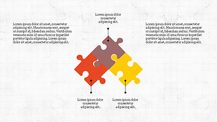 Puzzle Stücke Präsentationsvorlage, Folie 8, 04305, Puzzle-Diagramme — PoweredTemplate.com