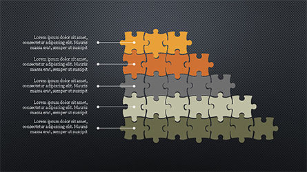 Modèle de présentation de pièces de puzzle, Diapositive 9, 04305, Schémas puzzle — PoweredTemplate.com