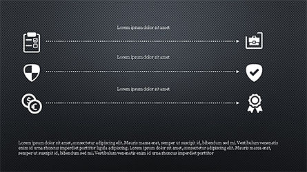 Icônes plats monochromes et processus, Diapositive 9, 04311, Icônes — PoweredTemplate.com