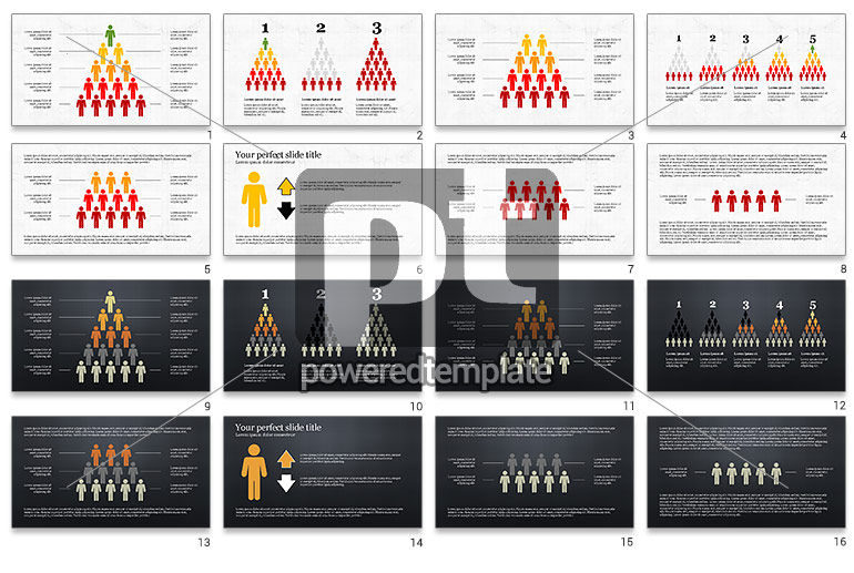 Menselijke piramide infographics