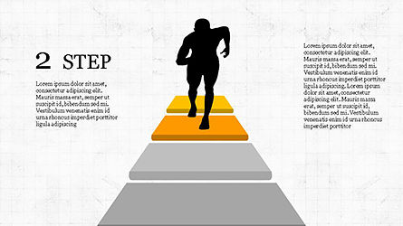 Diagramme du coureur et des étapes, Diapositive 2, 04323, Schémas d'étapes — PoweredTemplate.com