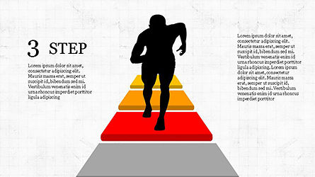 ランナーとステージの図, スライド 3, 04323, 段階図 — PoweredTemplate.com