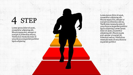 ランナーとステージの図, スライド 4, 04323, 段階図 — PoweredTemplate.com