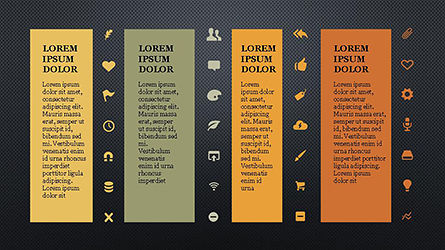 Icons and Text Boxes, Slide 11, 04327, Icons — PoweredTemplate.com