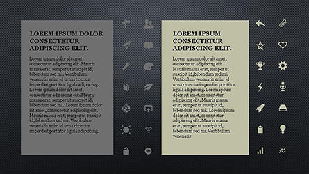 Icônes et zones de texte, Diapositive 12, 04327, Icônes — PoweredTemplate.com
