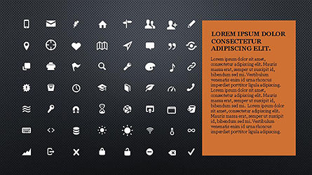 Icons and Text Boxes, Slide 13, 04327, Icons — PoweredTemplate.com