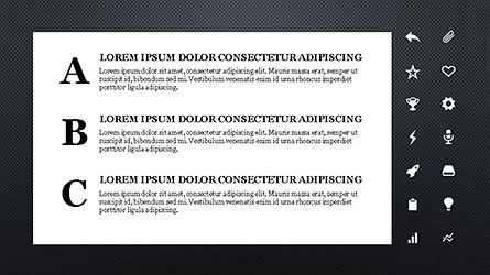 Icônes et zones de texte, Diapositive 16, 04327, Icônes — PoweredTemplate.com
