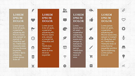 Icons and Text Boxes, Slide 3, 04327, Icons — PoweredTemplate.com