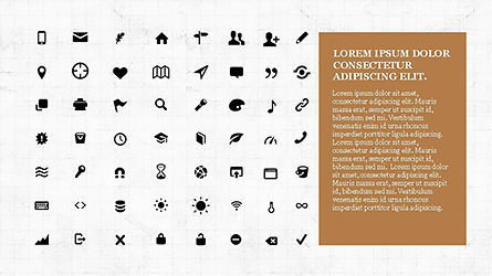 Icônes et zones de texte, Diapositive 5, 04327, Icônes — PoweredTemplate.com