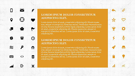 Icons and Text Boxes, Slide 6, 04327, Icons — PoweredTemplate.com