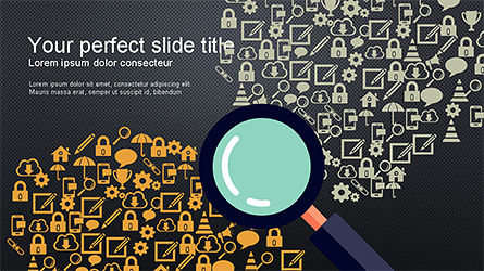 Concepto de presentación de búsqueda y análisis, Diapositiva 9, 04329, Iconos — PoweredTemplate.com