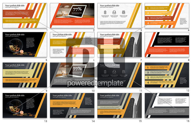 Stages and Tilted Stripes Presentation Template
