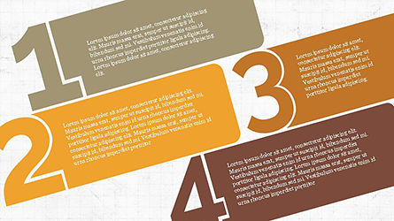 Banners de texto numerado, Modelo do PowerPoint, 04339, Caixas de texto — PoweredTemplate.com