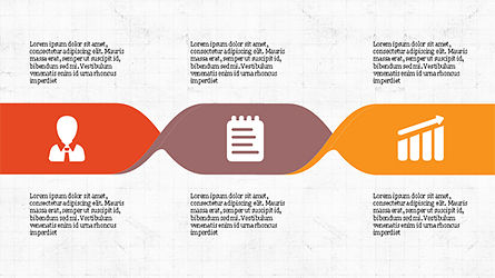 Verwerk infographicsdia's, Gratis PowerPoint-sjabloon, 04340, Icoontjes — PoweredTemplate.com