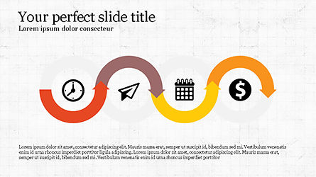 Process Infographics Slides, Slide 2, 04340, Icons — PoweredTemplate.com