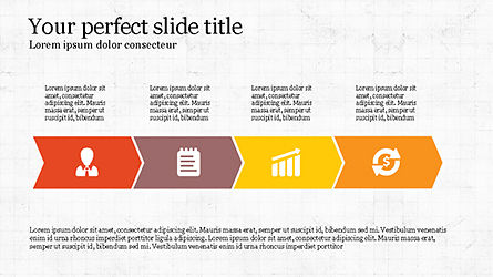 Process Infographics Slides, Slide 4, 04340, Icons — PoweredTemplate.com