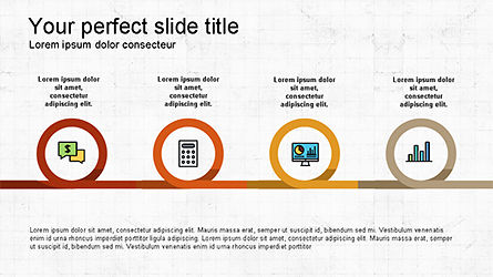 Presentation Template with Icons and Round Shapes, PowerPoint Template, 04342, Icons — PoweredTemplate.com