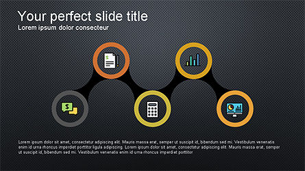 Modello di presentazione con icone e forme rotonde, Slide 10, 04342, icone — PoweredTemplate.com