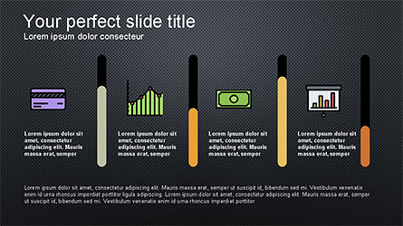 Plantilla de presentación con iconos y formas redondas., Diapositiva 13, 04342, Iconos — PoweredTemplate.com