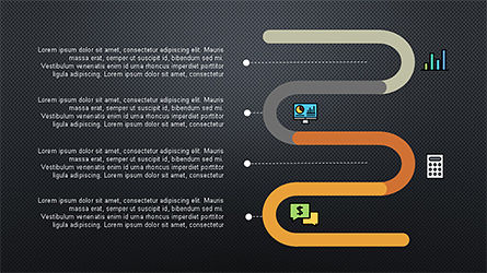 Plantilla de presentación con iconos y formas redondas., Diapositiva 14, 04342, Iconos — PoweredTemplate.com