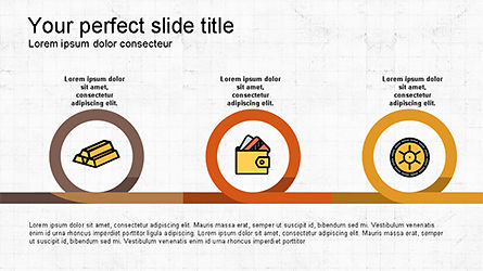 Plantilla de presentación con iconos y formas redondas., Diapositiva 7, 04342, Iconos — PoweredTemplate.com