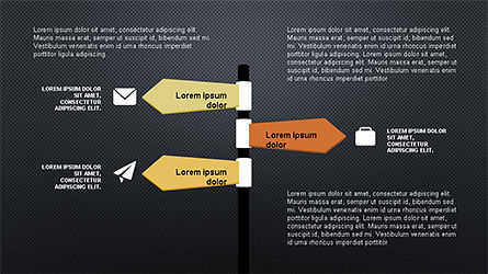 Formes et options de flèches géométriques, Diapositive 12, 04348, Formes — PoweredTemplate.com