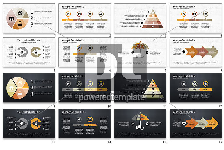 Stunning Presentation Template with Icons and Shapes