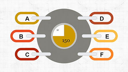 Slide deck com formas de cadeia, Grátis Modelo do PowerPoint, 04354, Formas — PoweredTemplate.com