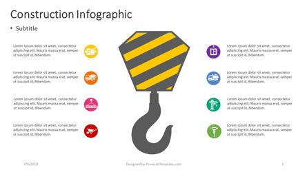 Bouw infographics, Gratis PowerPoint-sjabloon, 04363, Infographics — PoweredTemplate.com