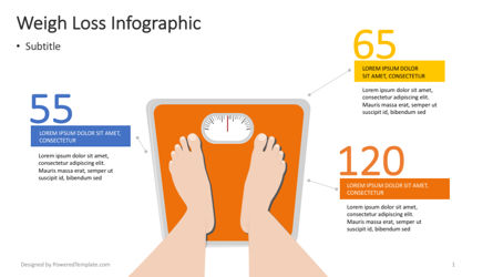 체중 감량 infographic, 파워 포인트 템플릿, 04364, 인포메이션 그래픽 — PoweredTemplate.com